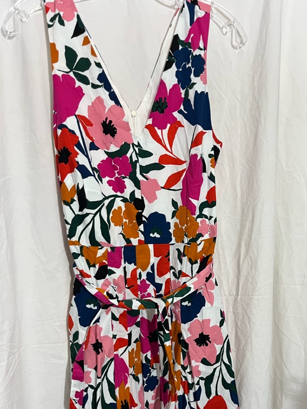 Donna Morgan Bright Floral V-Neck Maxi Dress in Pink, Red, Navy and Green